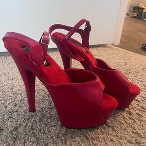 Funtasma Red Platform Heels